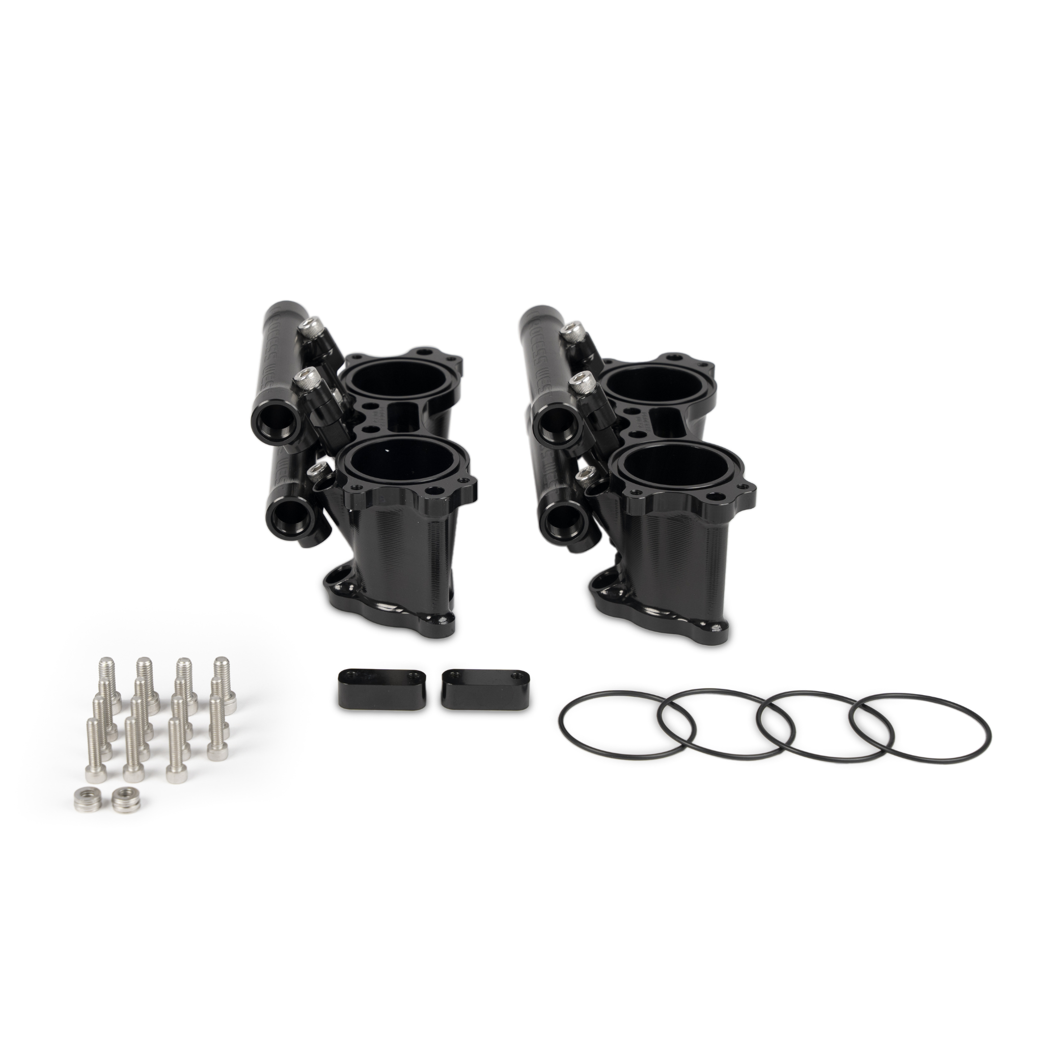 Dual Fuel Rail Billet Tumbler Delete Kit - Subaru 01-07 WRX/STI & 08-21 STI - Black