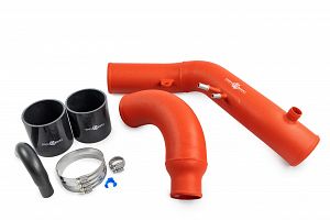 3.5 INCH CROSSOVER PIPE wrinkle red powder coated finish